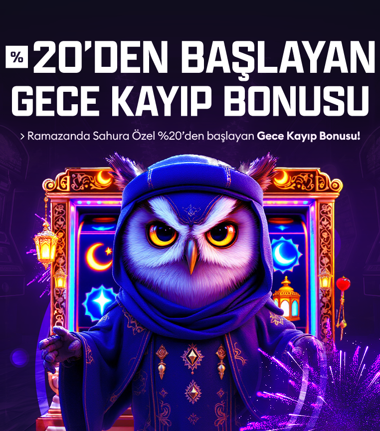 Gececilere Özel %20 Casino Kayıp Bonus!